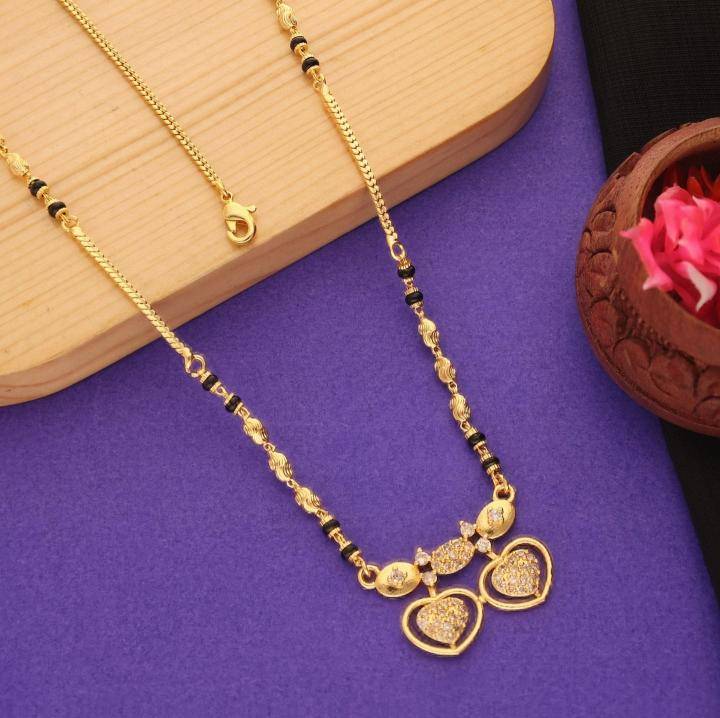 Micro gold polish manglsutra 2071 Artificial jewelry wholesalers in Mumbai